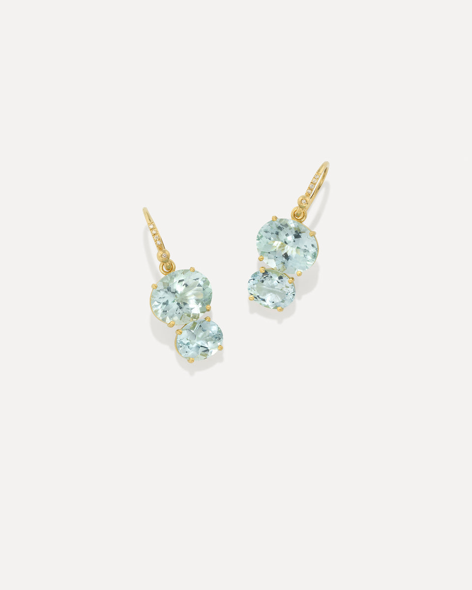 One of a Kind Gemmy Gem Double Stone Earrings - Irene Neuwirth