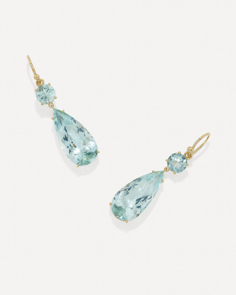 One of a Kind Gemmy Gem Double Drop Link Earrings - Irene Neuwirth