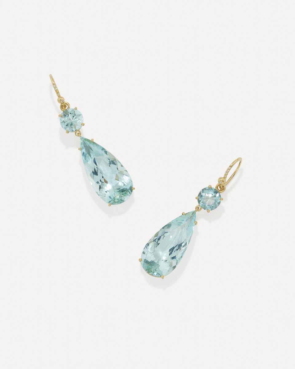 One of a Kind Gemmy Gem Double Drop Link Earrings