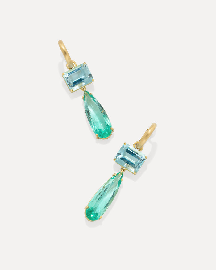 One of a Kind Gemmy Gem Jeweled Huggies - Irene Neuwirth