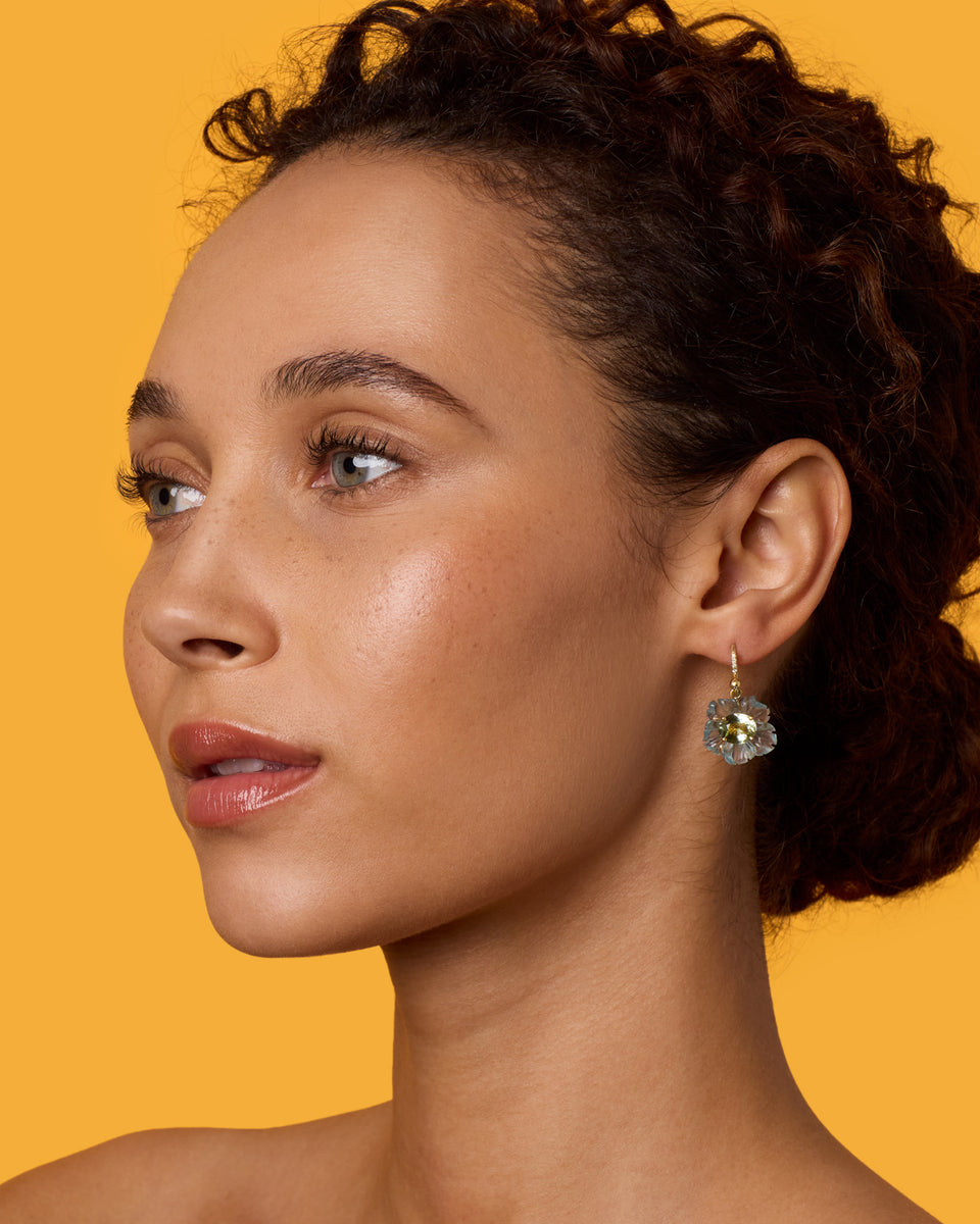 One of a Kind Tropical Flower Earrings