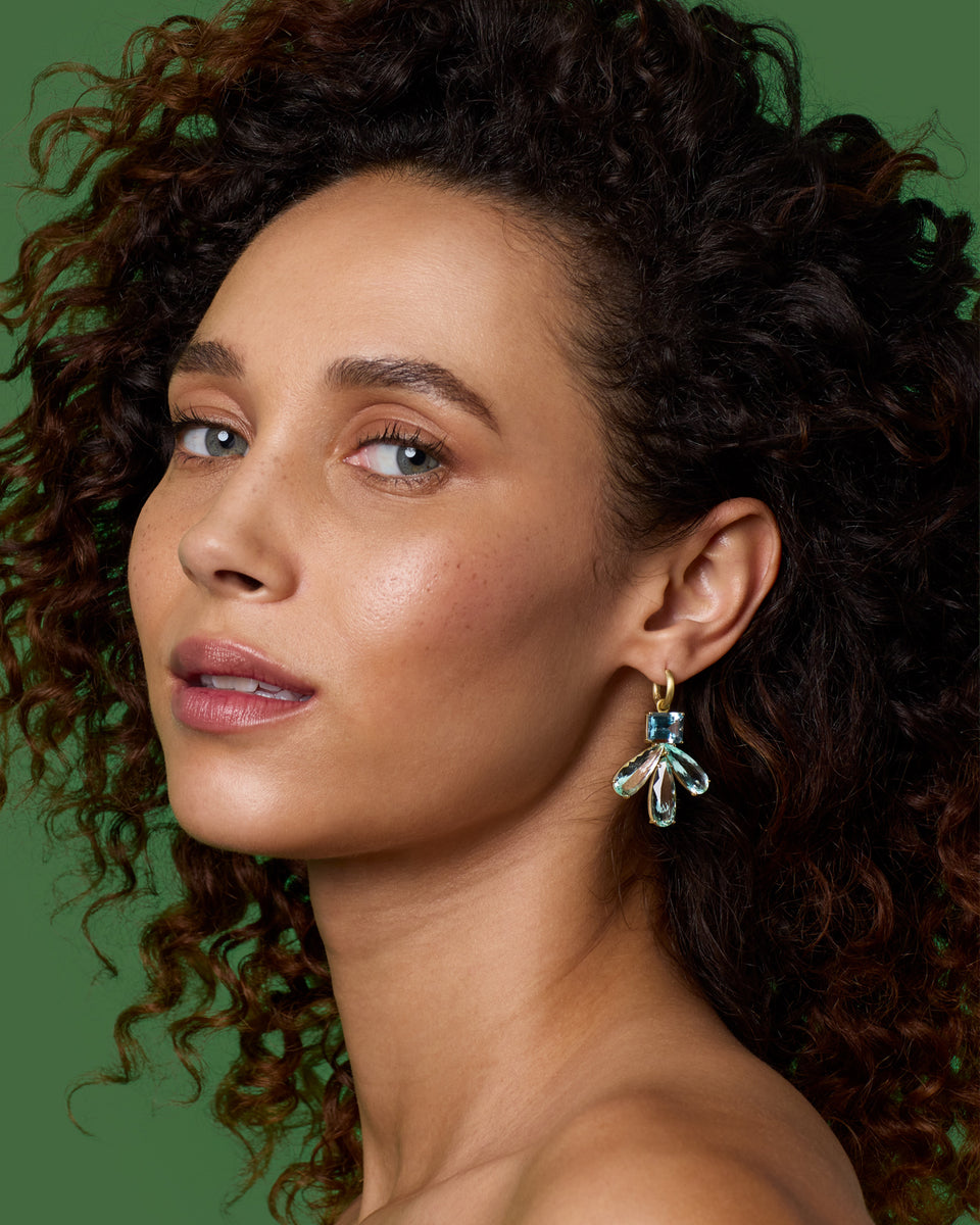 One of a Kind Gemmy Gem Flora Earrings