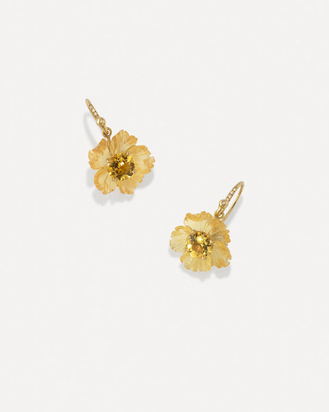 One of a Kind Tropical Flower Earrings - Irene Neuwirth
