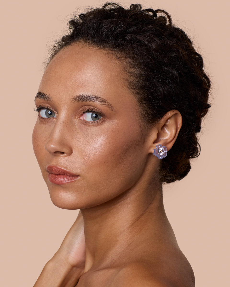 One of a Kind Tropical Flower Studs - Irene Neuwirth