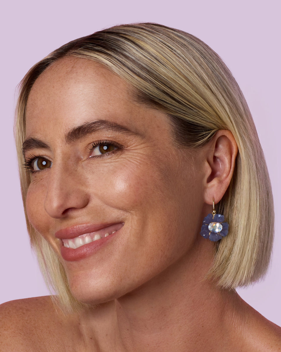 One of a Kind Tropical Flower Earrings
