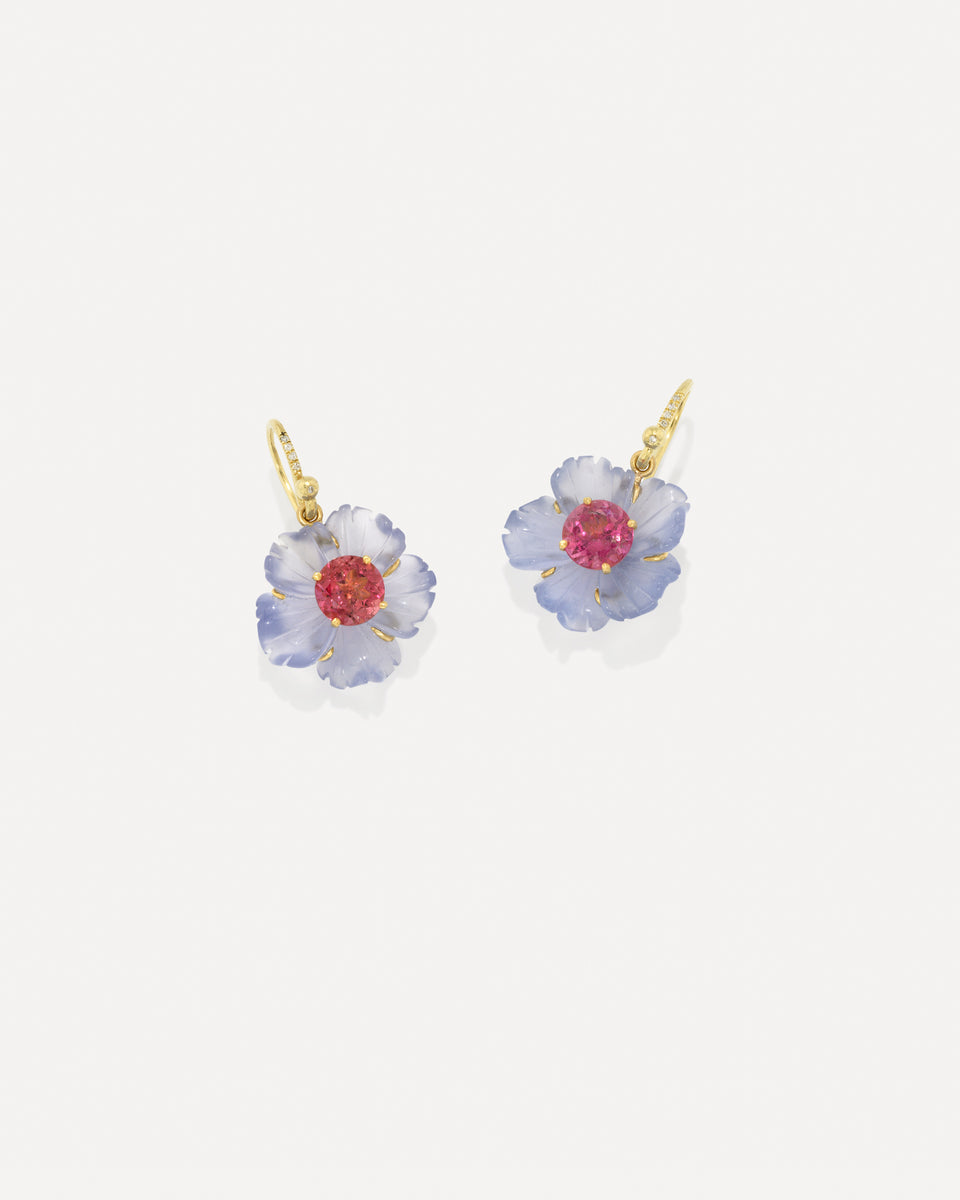 One of a Kind Tropical Flower Earrings