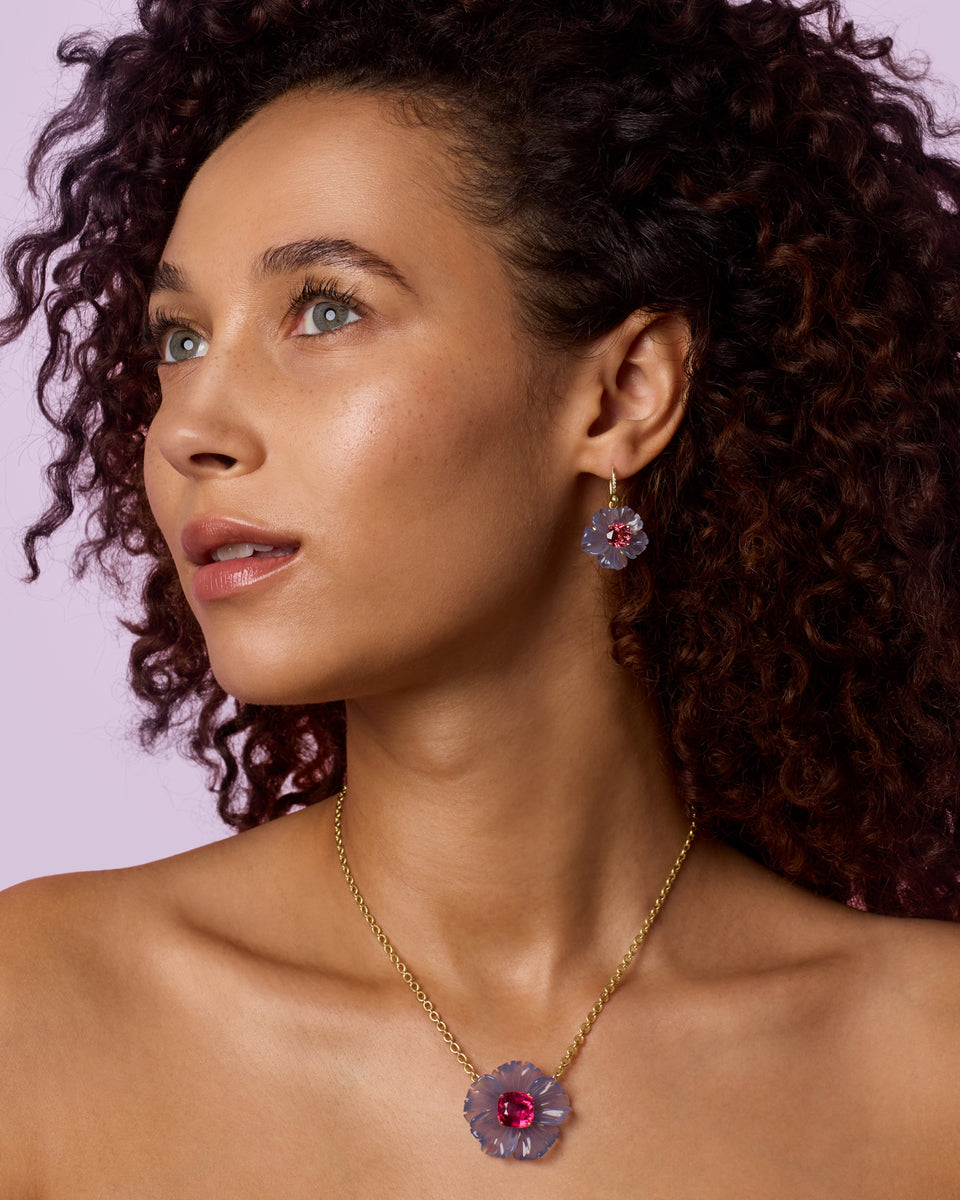 One of a Kind Tropical Flower Earrings