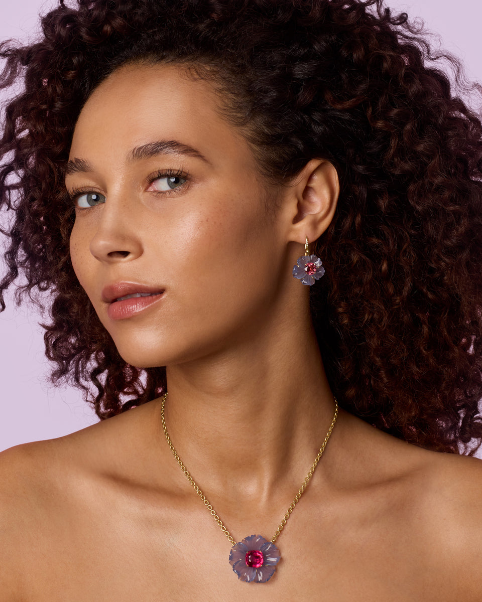 One of a Kind Tropical Flower Necklace