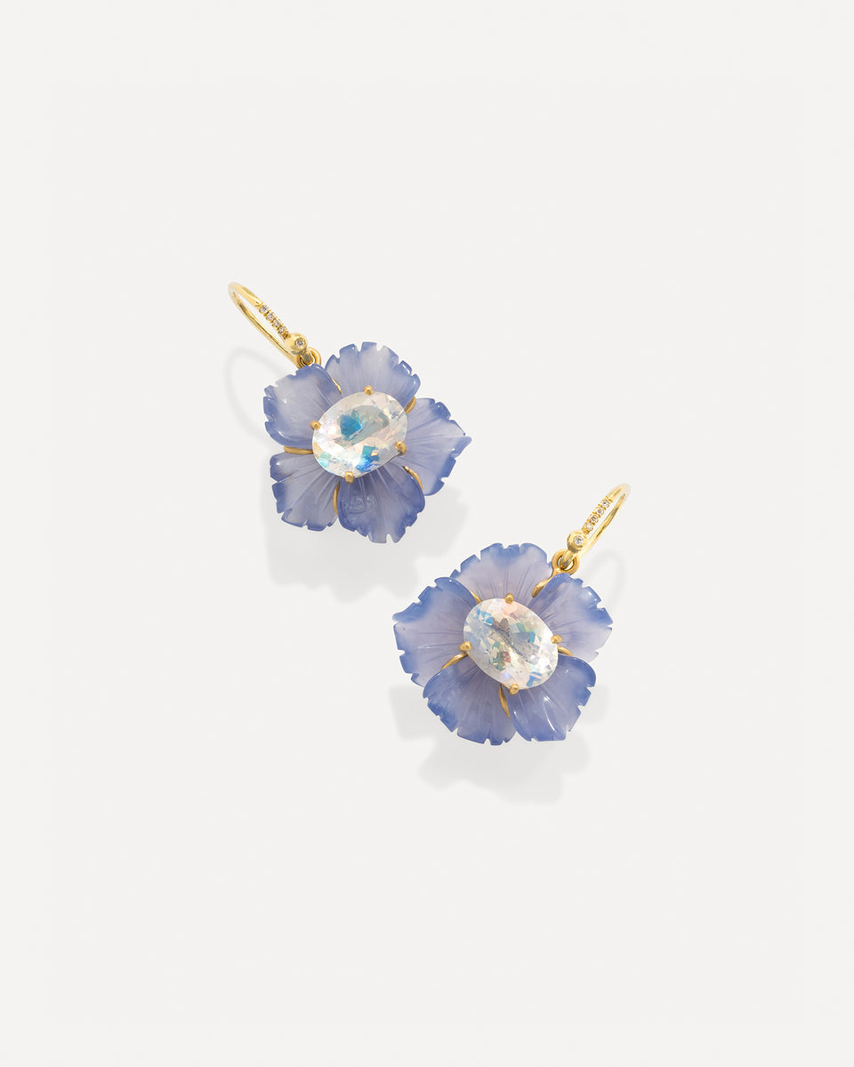 One of a Kind Tropical Flower Earrings - Irene Neuwirth