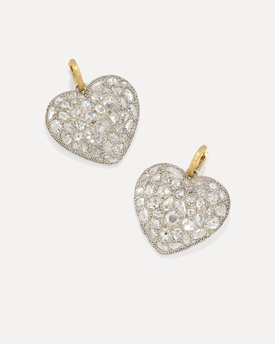 One of a Kind Diamond Love Jeweled Huggies