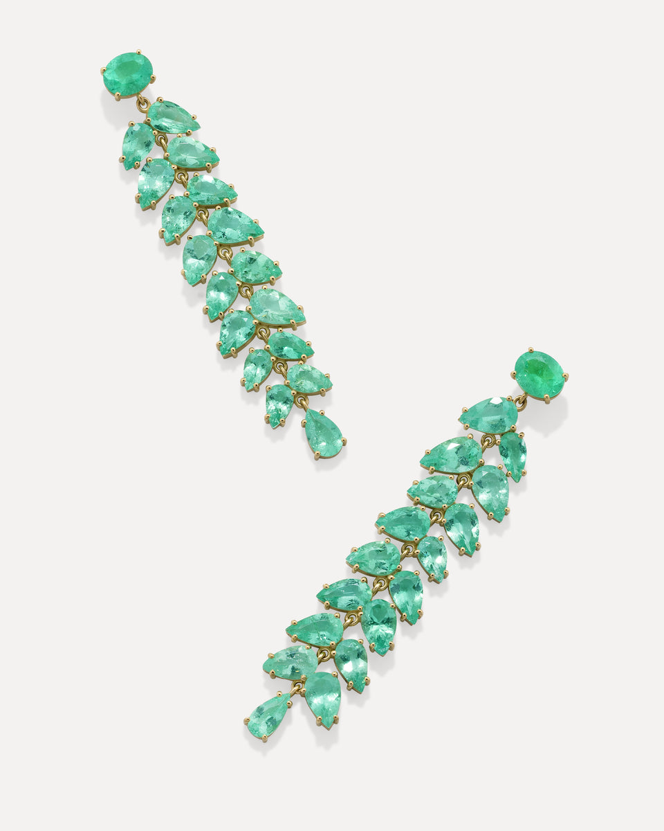 One of a Kind Gemmy Gem Vine Earrings