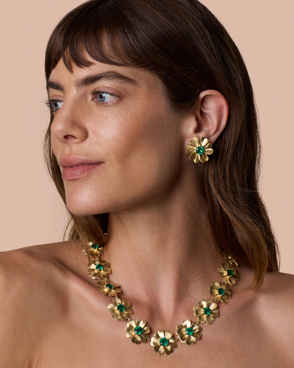 One of a Kind Golden Blossom Necklace - Irene Neuwirth