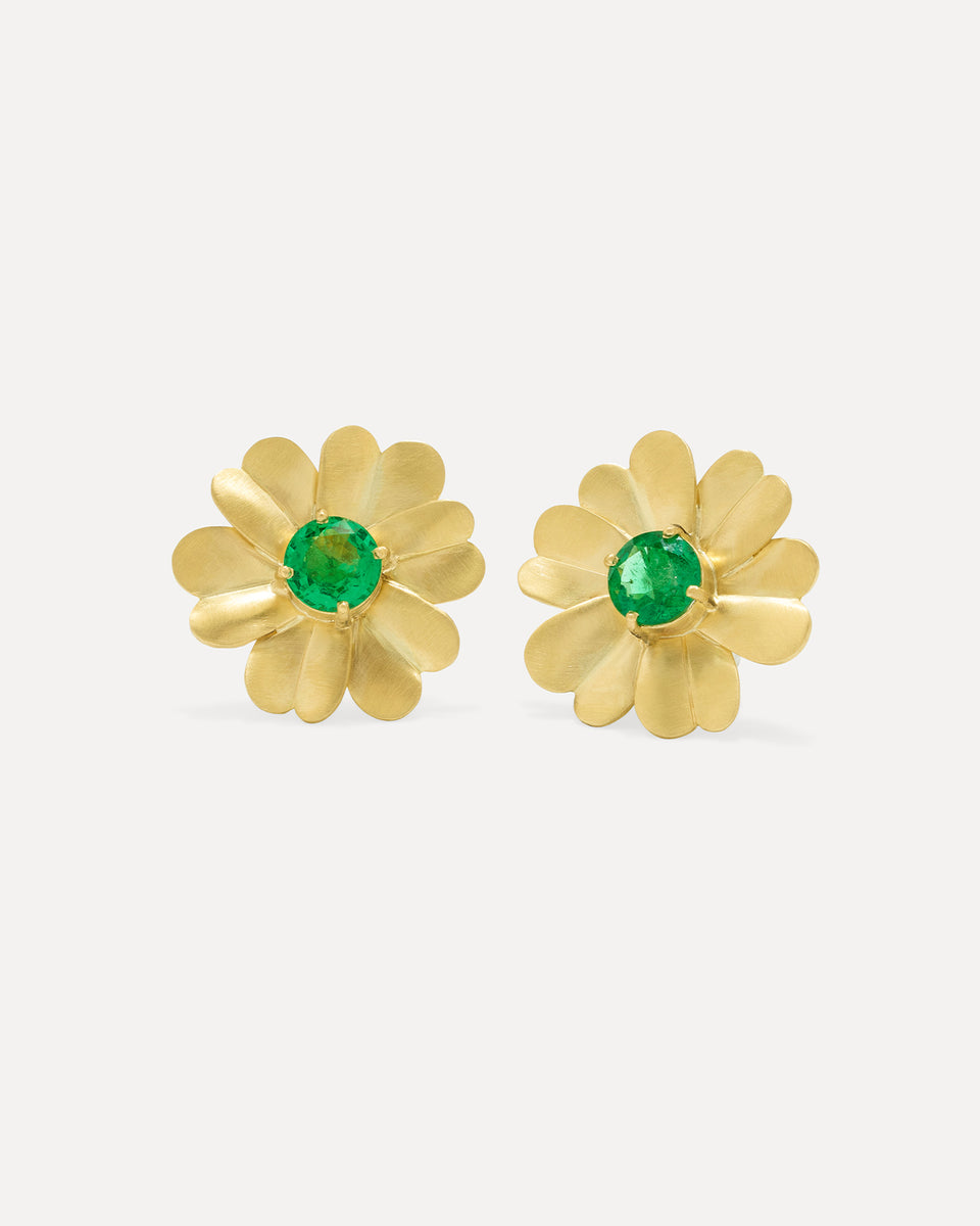 One of a Kind Golden Blossom Studs