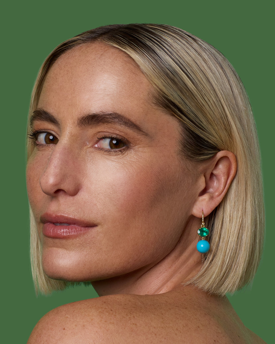 One of a Kind Small Gemmy Gem Gumball Earrings