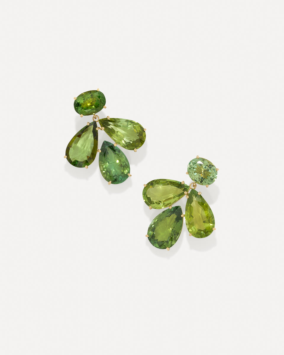 One of a Kind Gemmy Gem Flora Earrings - Irene Neuwirth