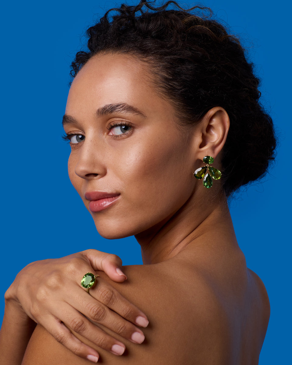 One of a Kind Gemmy Gem Flora Earrings - Irene Neuwirth