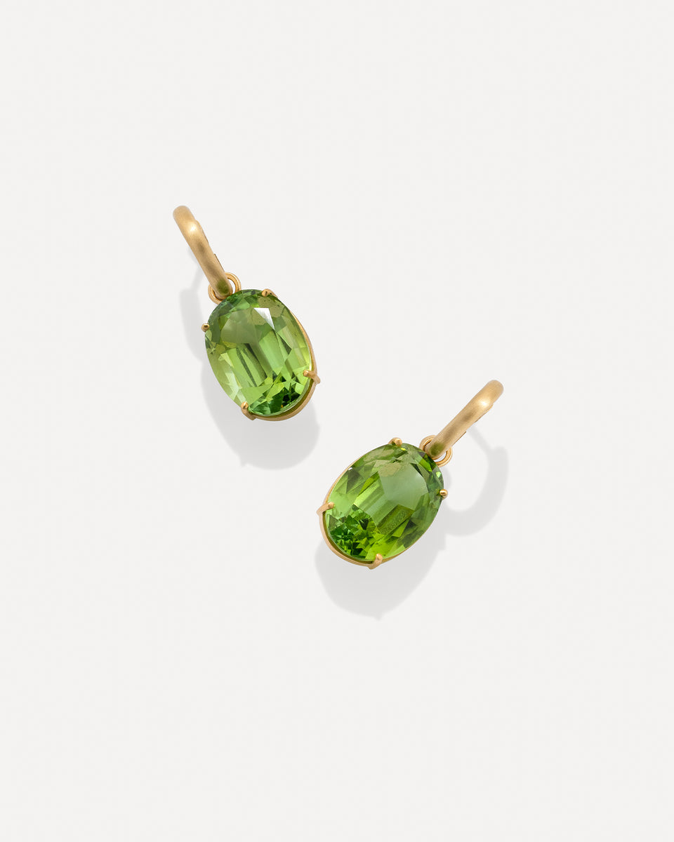 One of a Kind Gem Drop Jeweled Huggies - Irene Neuwirth