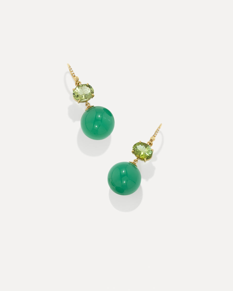 One of a Kind Double Drop Gumball Earrings - Irene Neuwirth