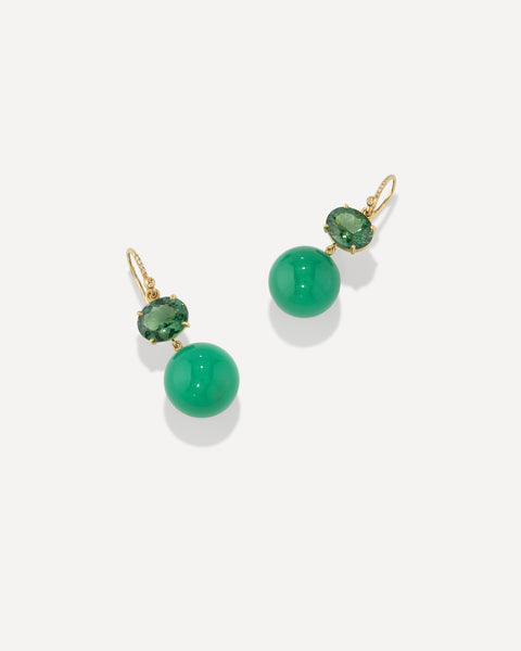One of a Kind Double Drop Gumball Earrings - Irene Neuwirth