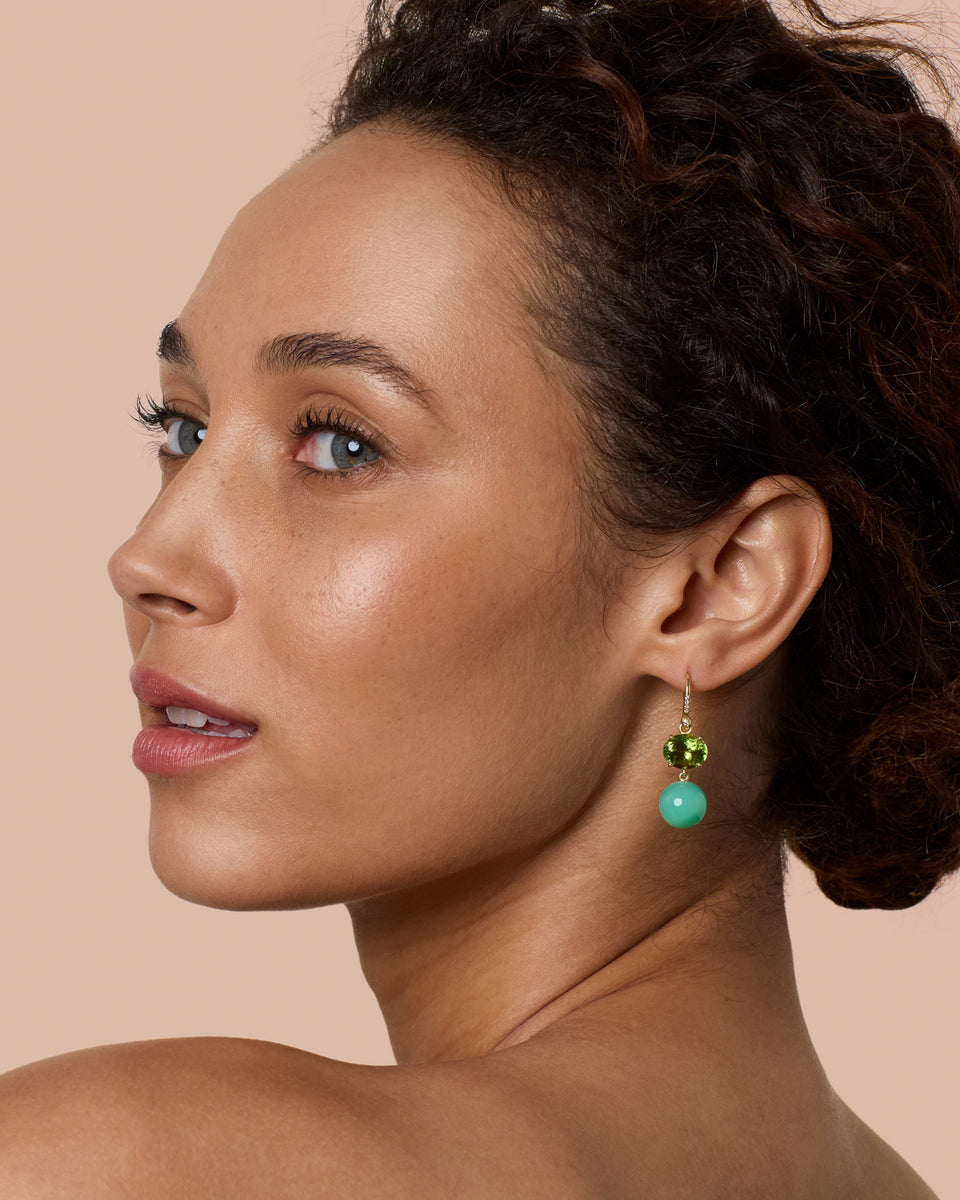 One of a Kind Small Gemmy Gem Gumball Earrings - Irene Neuwirth