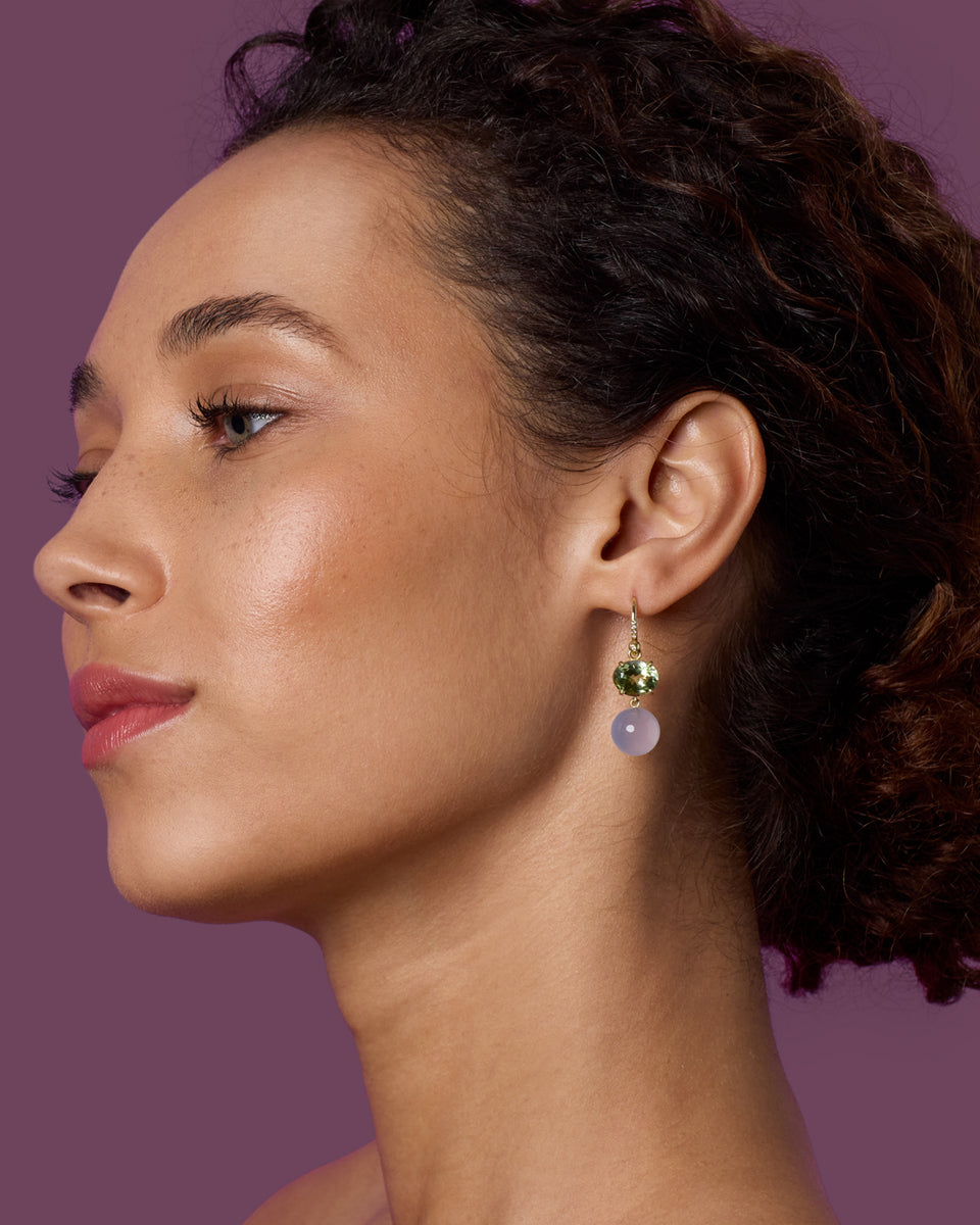 One of a Kind Small Gemmy Gem Gumball Earrings - Irene Neuwirth