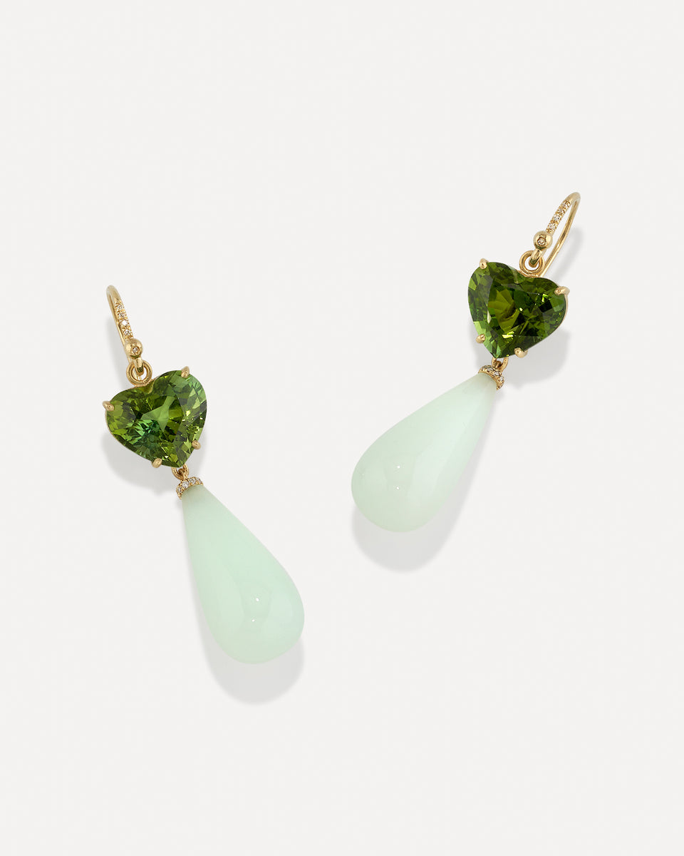 One of a Kind Love Drop Link Earrings - Irene Neuwirth