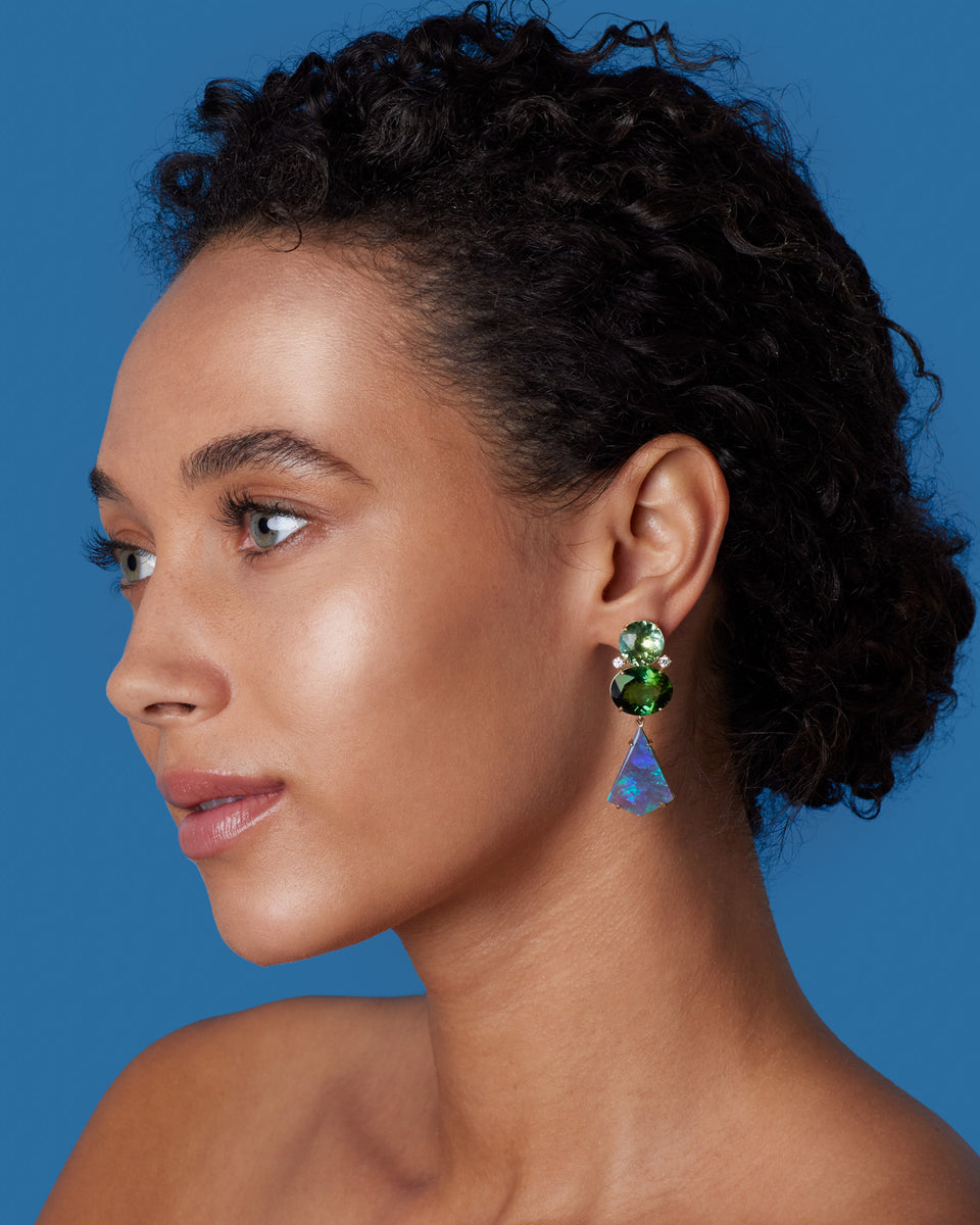 One of a Kind Deco Diamond Drop Earrings - Irene Neuwirth