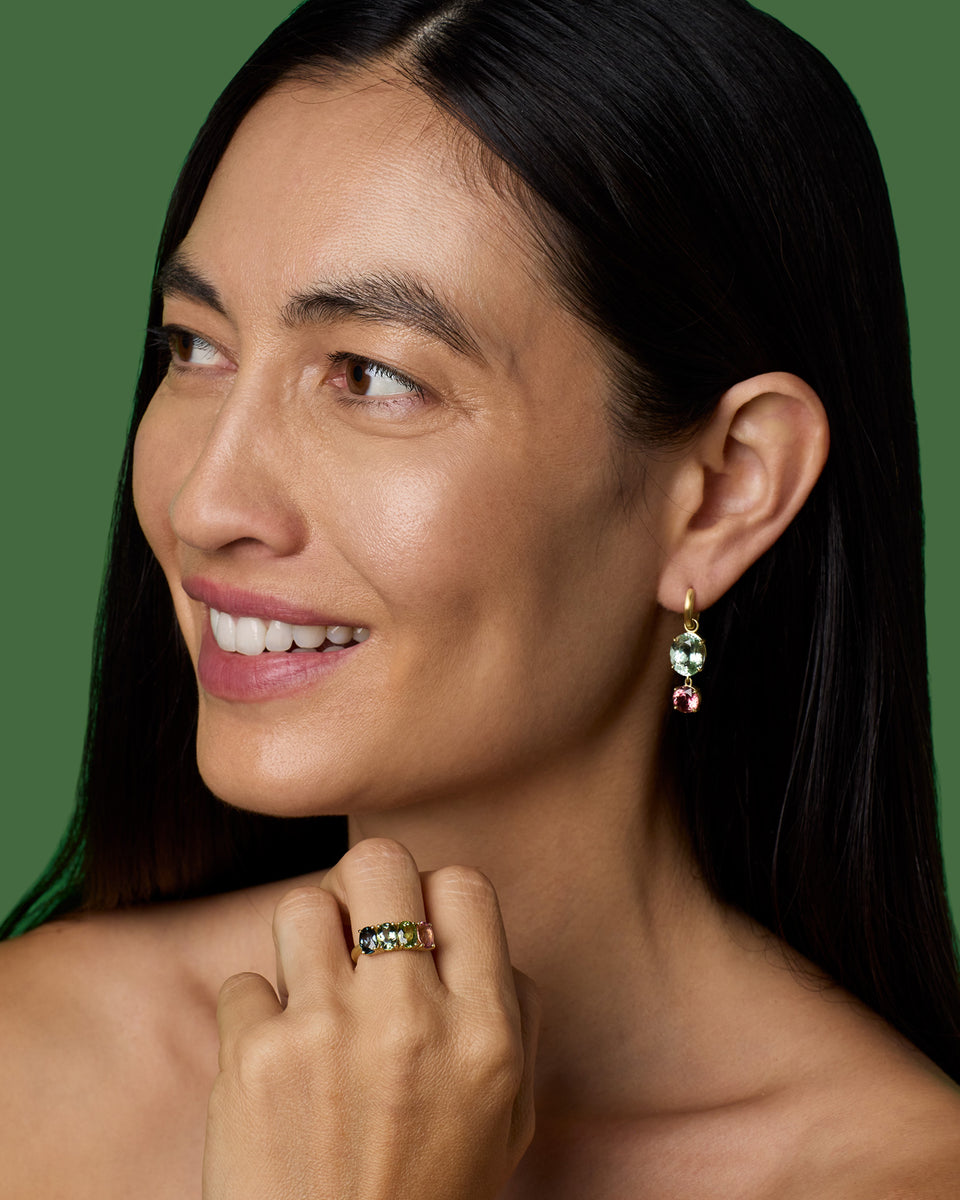 One of a Kind Gemmy Gem Oval Four Stone Ring - Irene Neuwirth