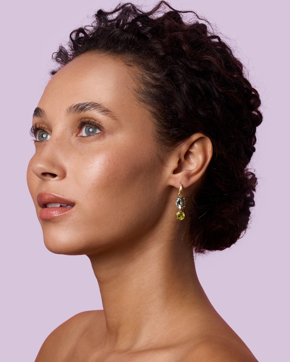 One of a Kind Gemmy Gem Jeweled Huggies