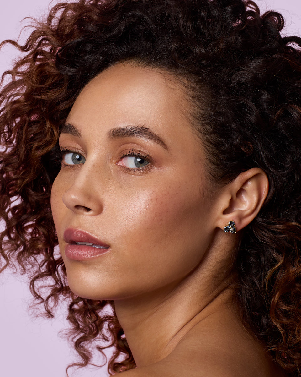 One of a Kind Gemmy Gem Trio Studs - Irene Neuwirth