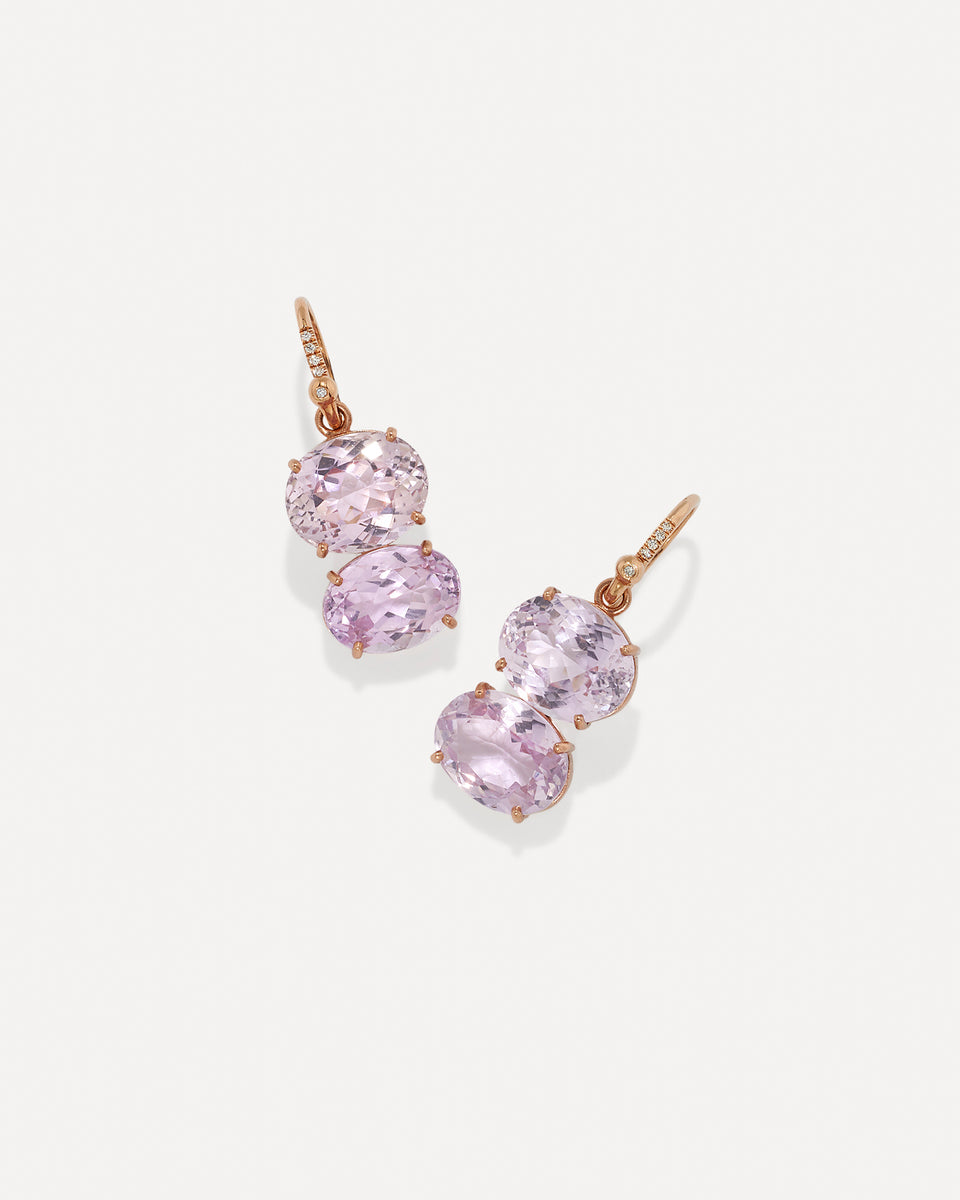 One of a Kind Gemmy Gem Double Stone Earrings - Irene Neuwirth