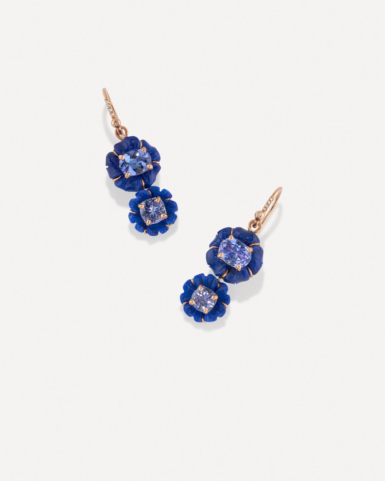 Tanzanite sales flower earrings