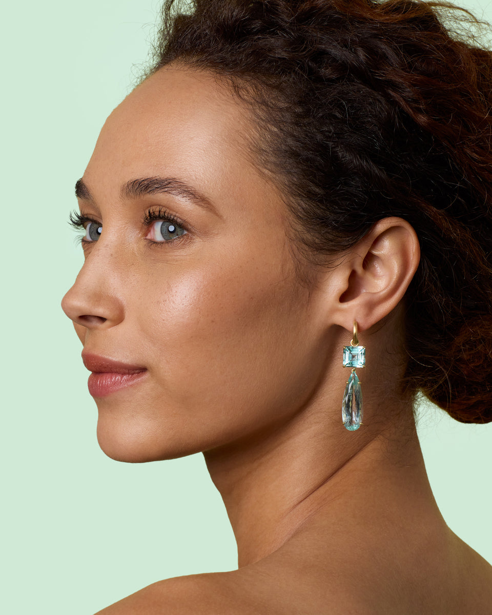 One of a Kind Gemmy Gem Jeweled Huggies - Irene Neuwirth