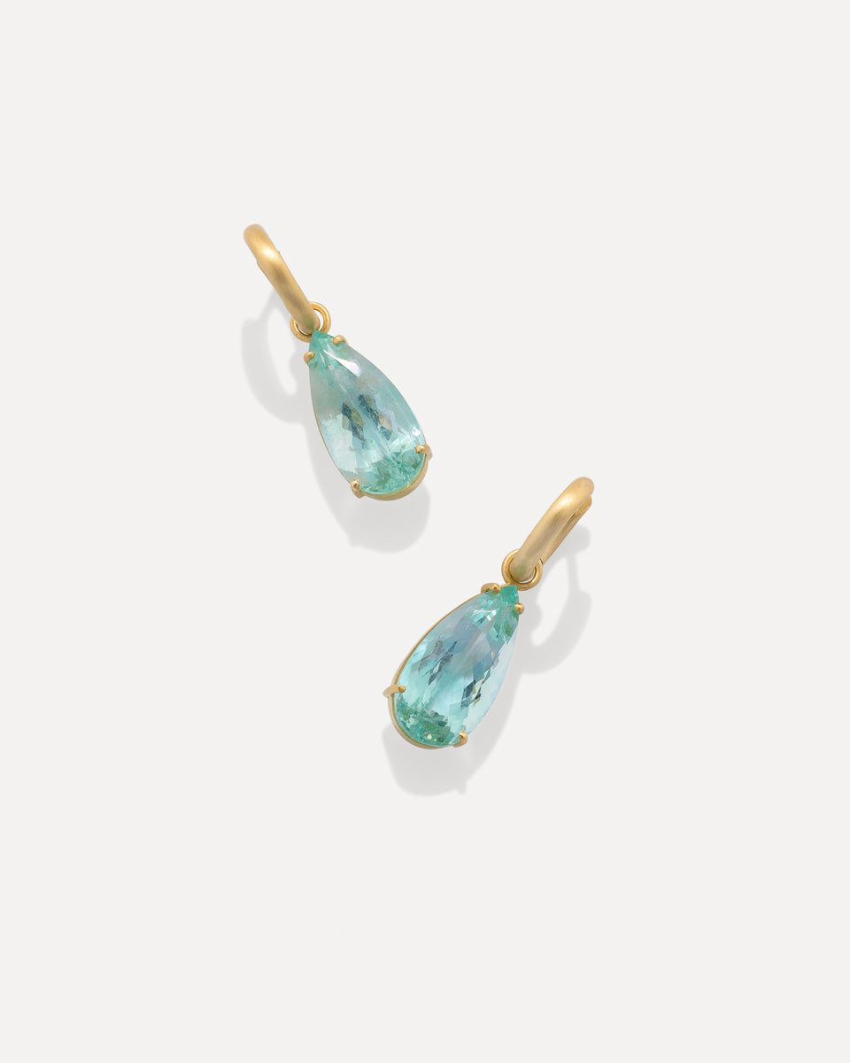One of a Kind Gem Drop Jeweled Huggies