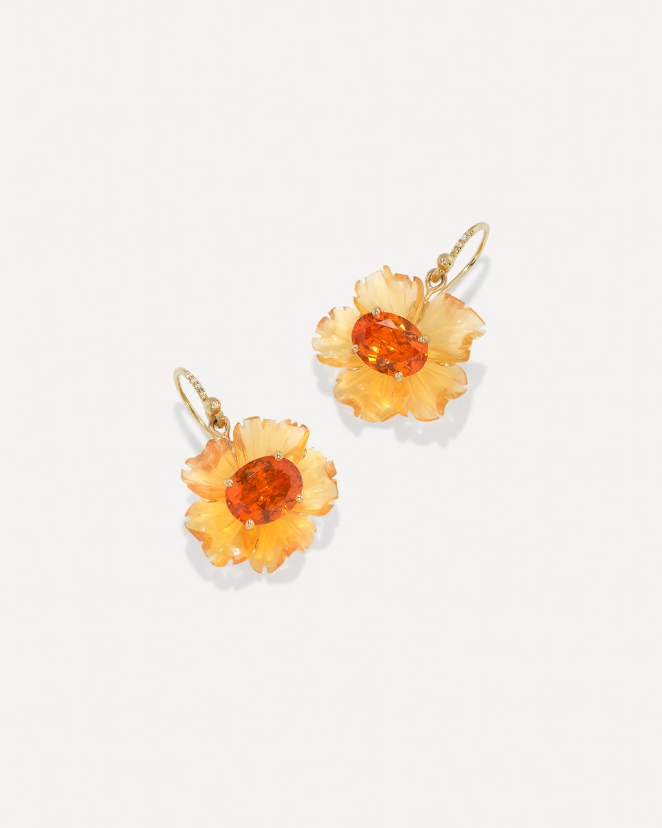 One of a Kind Tropical Flower Earrings - Irene Neuwirth