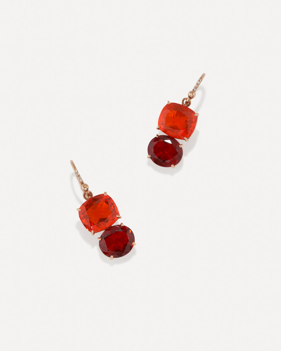 One of a Kind Gemmy Gem Double Stone Earrings - Irene Neuwirth