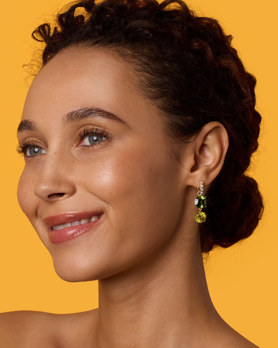 One of a Kind Gemmy Gem Jeweled Huggies