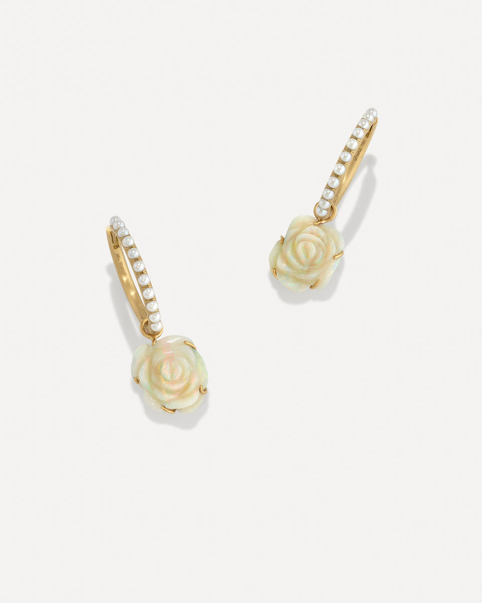 Pearl Ribbon Earrings - Akoya Pearl by Irene Neuwirth