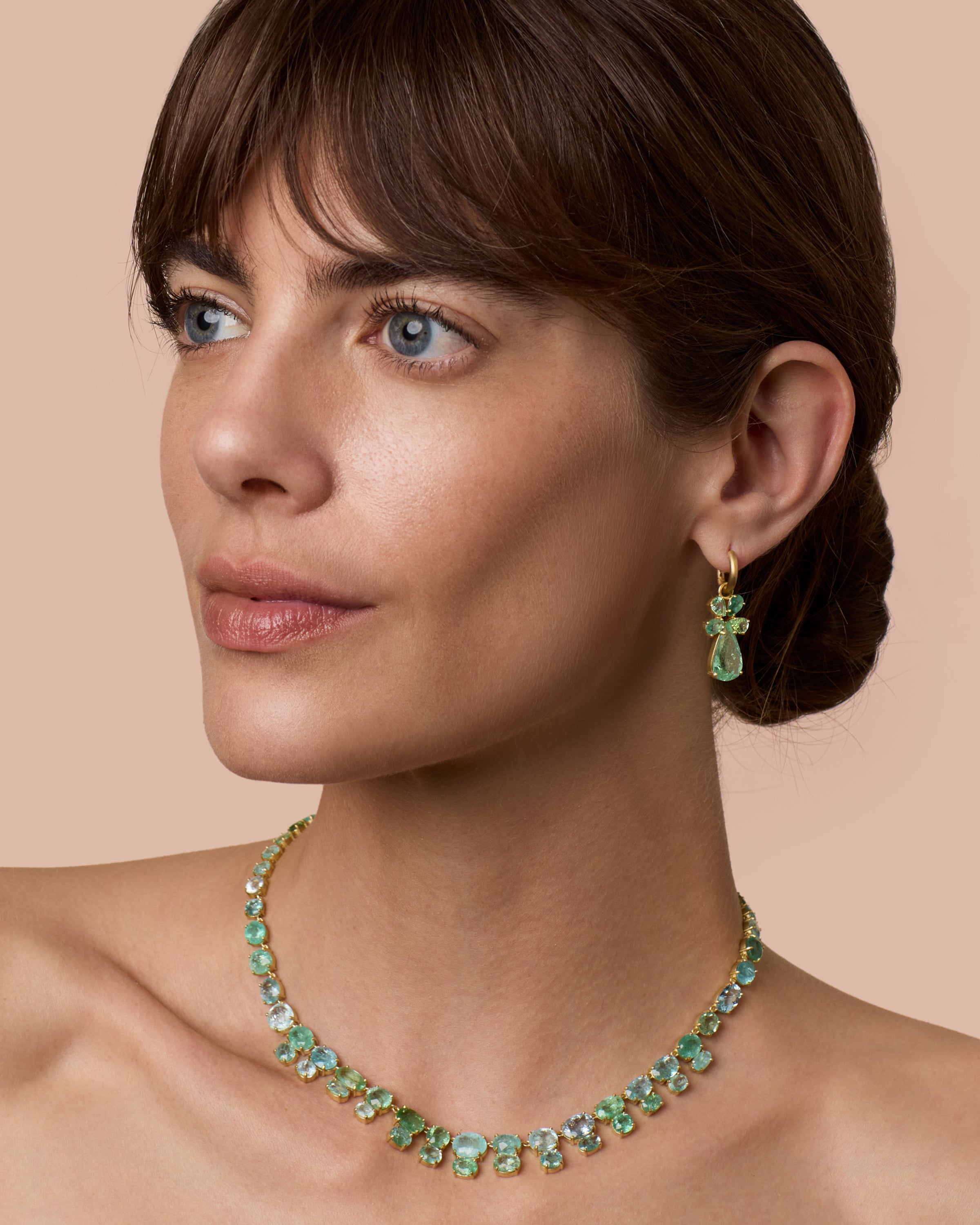 One of a Kind Gemmy Gem Double Stone Necklace Paraiba Tourmaline
