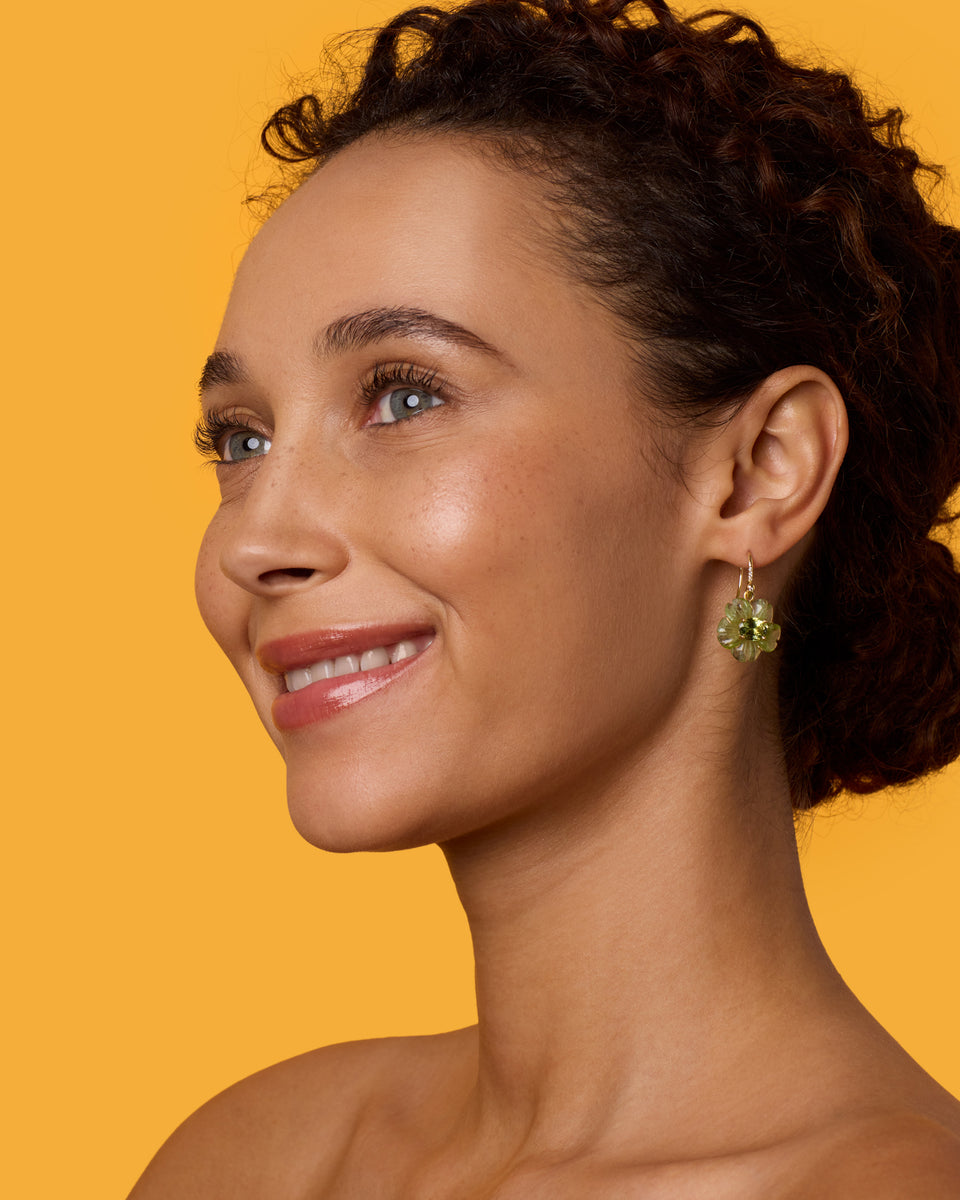 One of a Kind Tropical Flower Earrings