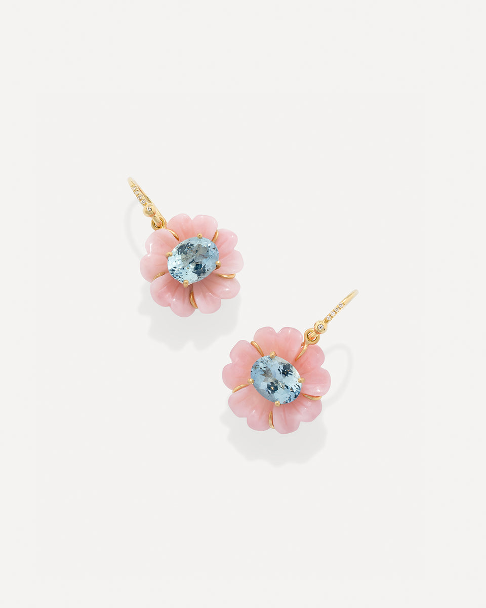 One of a Kind Tropical Flower Earrings