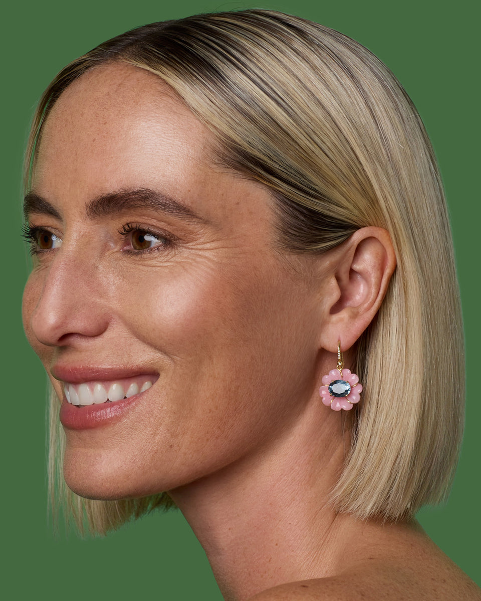 One of a Kind Tropical Flower Earrings