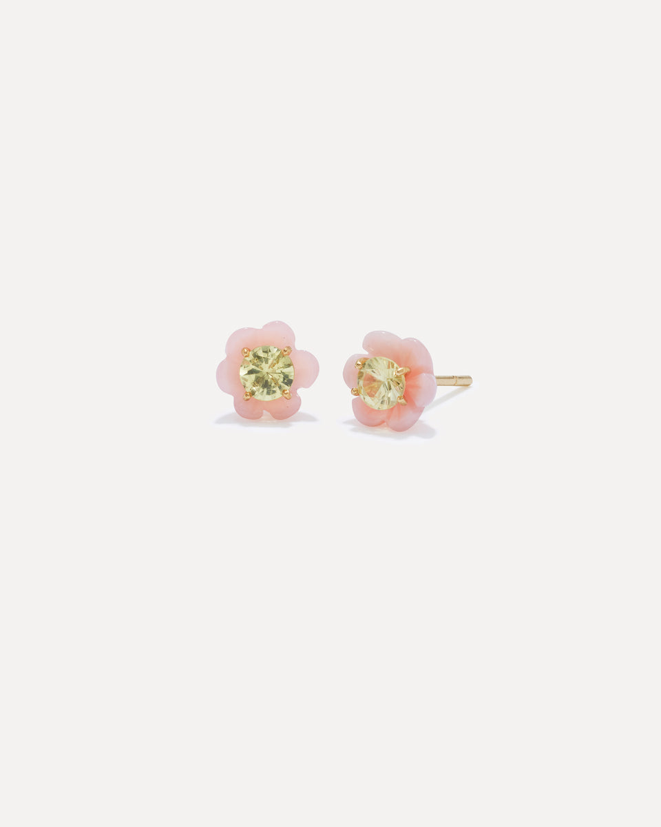 One of a Kind Petite Tropical Flower Studs - Irene Neuwirth