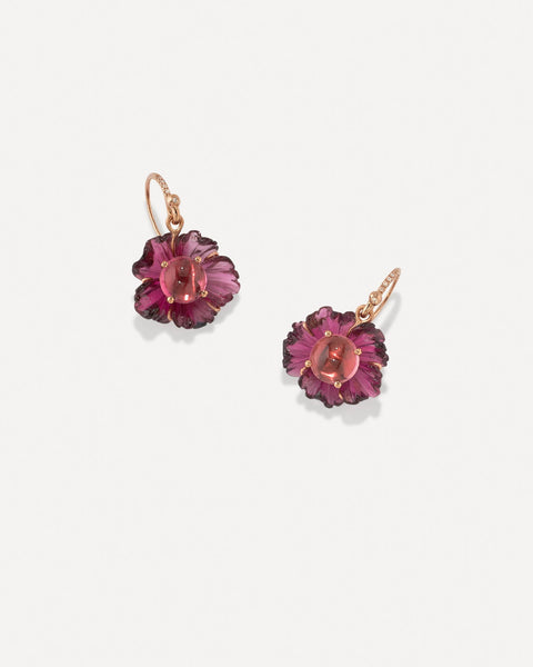 One of a Kind Tropical Flower Earrings - Irene Neuwirth