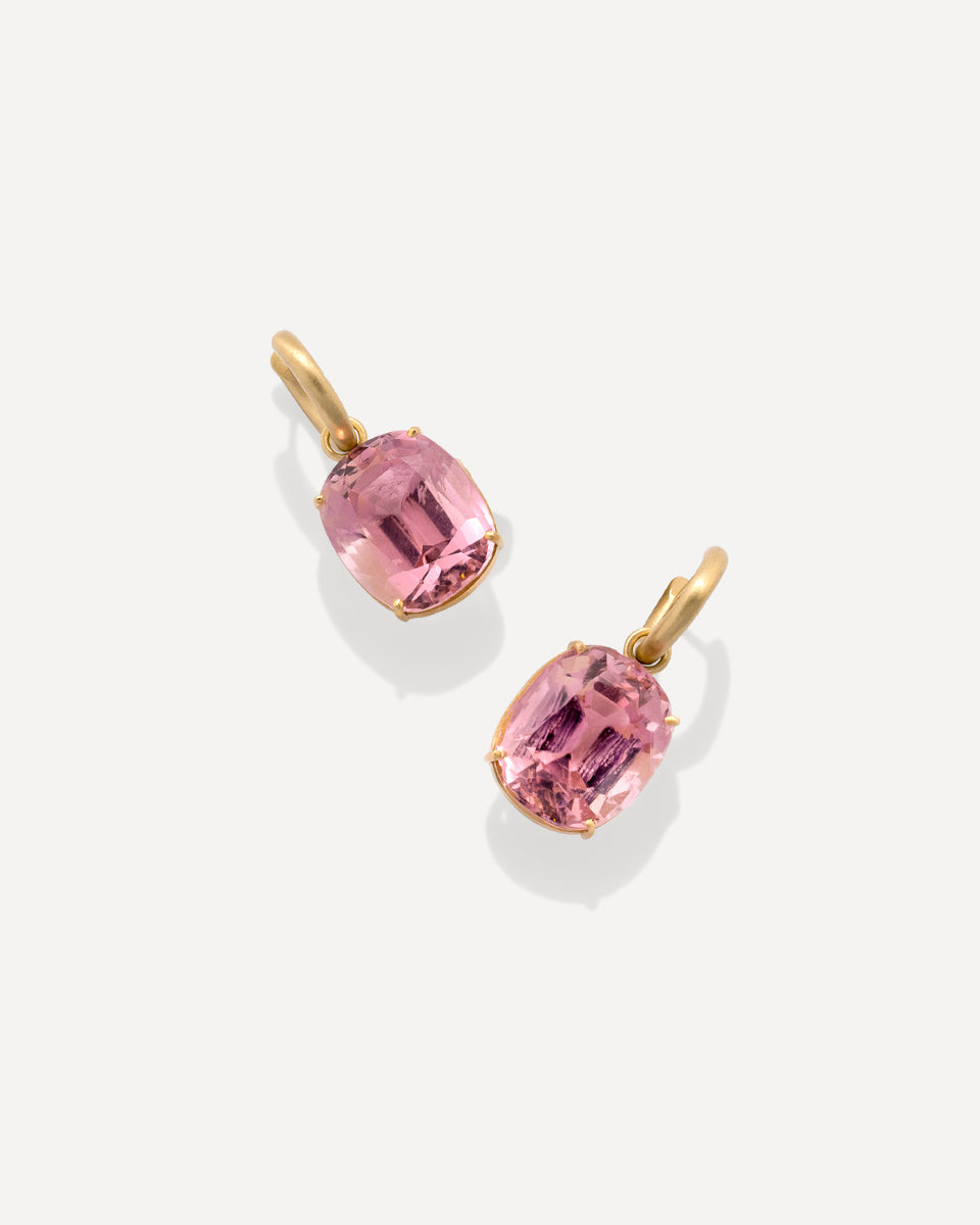 One of a Kind Gem Drop Jeweled Huggies - Irene Neuwirth