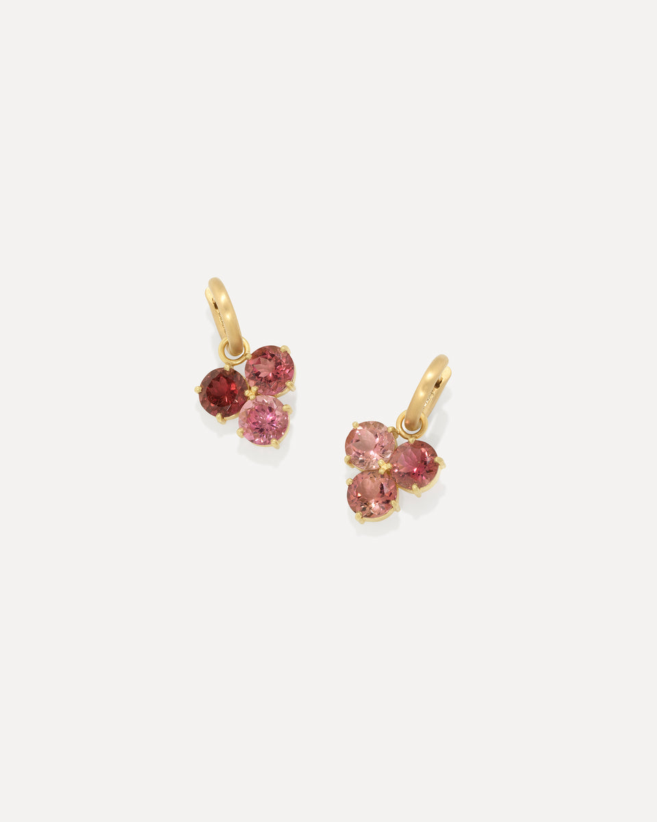 One of a Kind Gemmy Gem Trio Jeweled Huggies