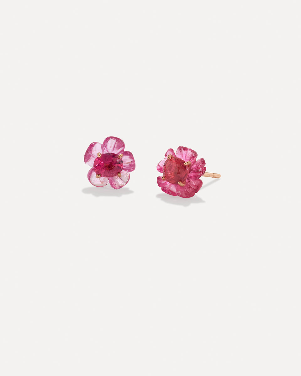 One of a Kind Tropical Flower Studs - Irene Neuwirth