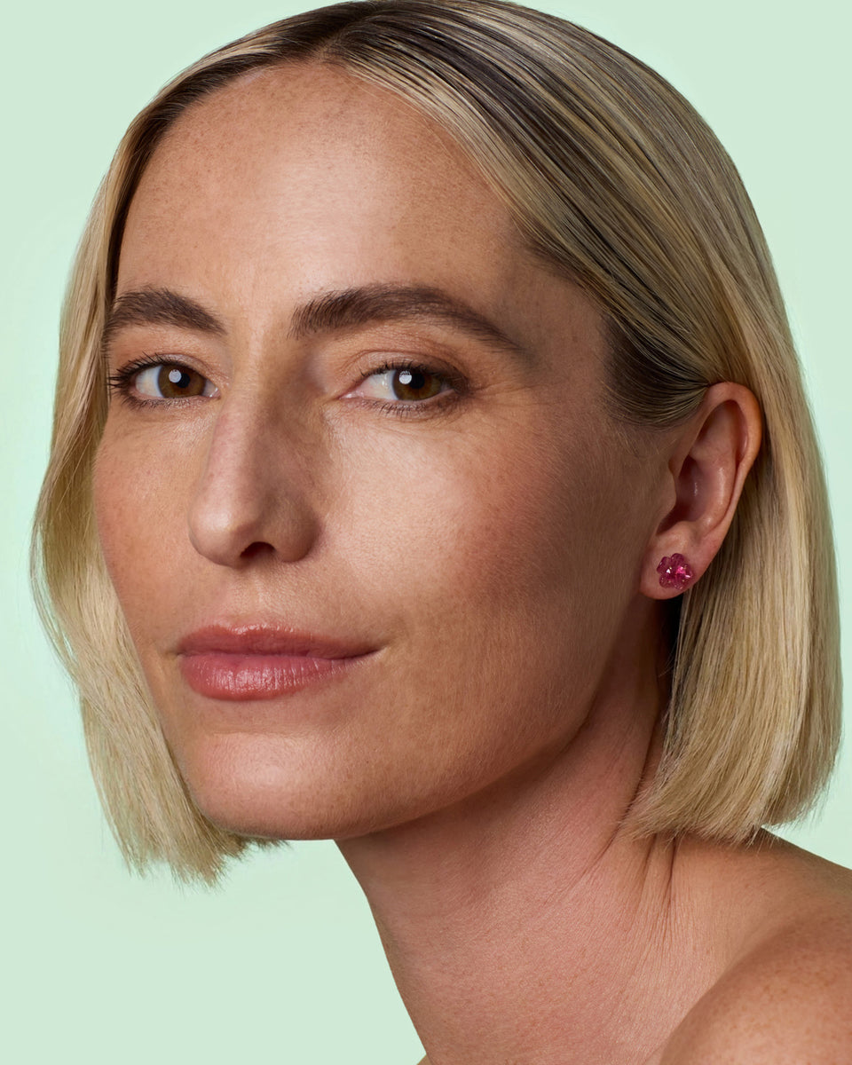 One of a Kind Tropical Flower Studs