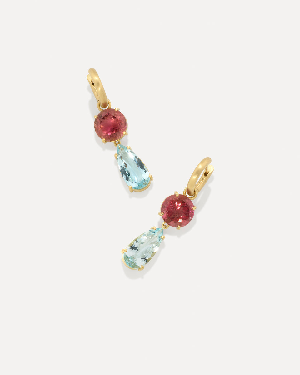 One of a Kind Gemmy Gem Jeweled Huggies