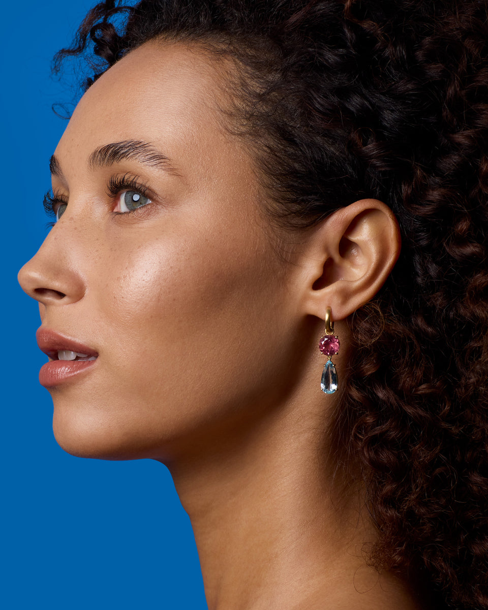 One of a Kind Gemmy Gem Jeweled Huggies